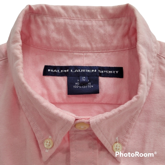 Ralph Lauren Sport Sleeveless Polo Shirt Top Pink Women's Size 10 - Picture 4 of 4